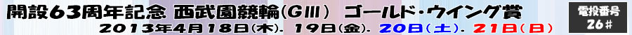 開設63周年記念西武園競輪(GⅢ)　4/18(木).19(金).20(土).21(日)